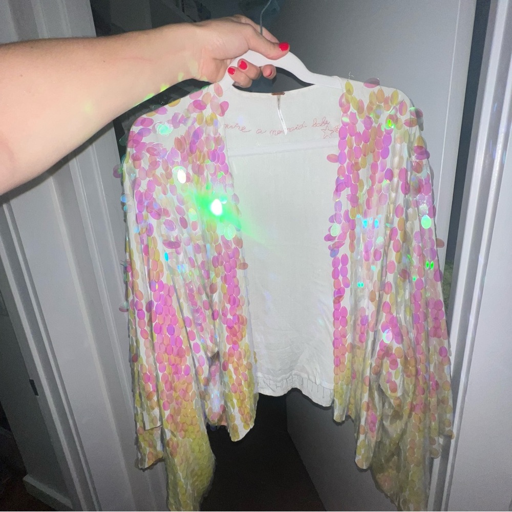 Colorful Sequin Kimono